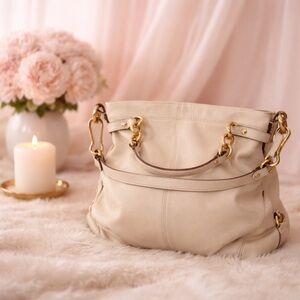 COACH F17165 Brooke White (Cream) Leather Handbag
